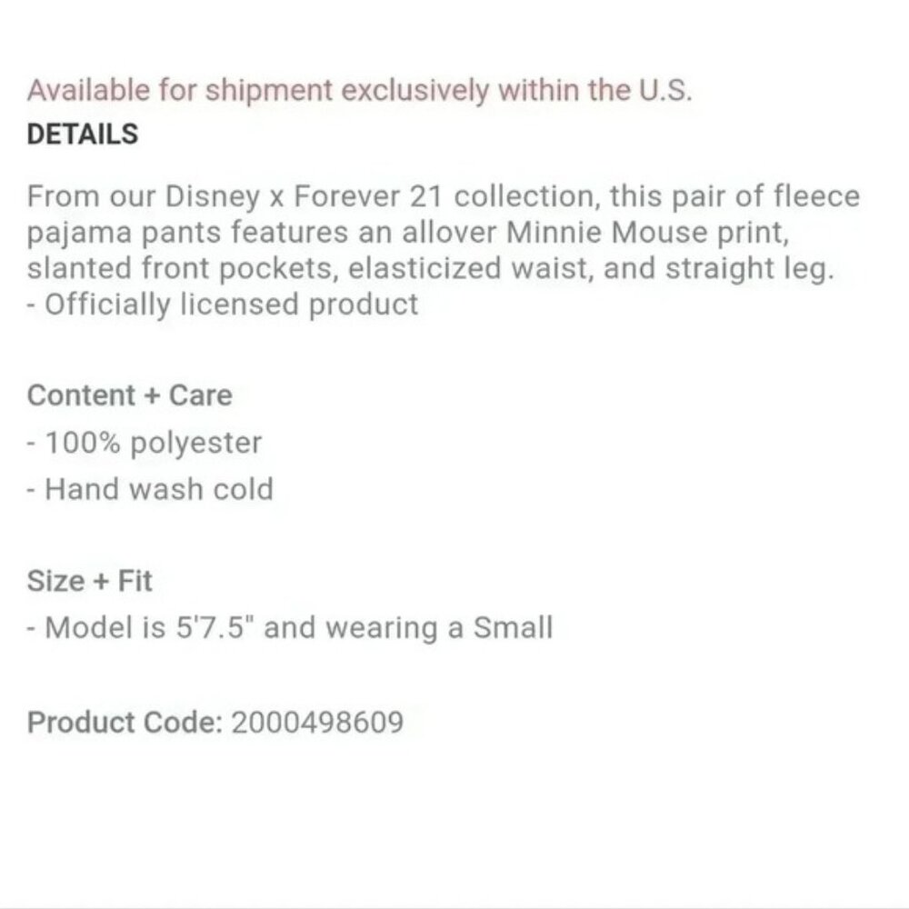 Minnie fleece pj pants - Picture 8 of 8